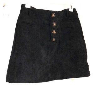Black mini skirt